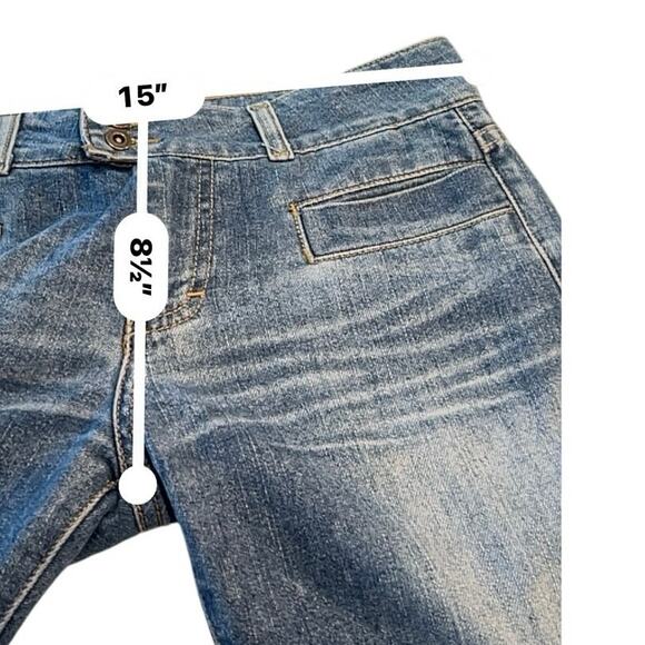 American Eagle Blue Jeans Women’s Size 2T Low Rise Straight Leg Denim Classic - Picture 8 of 10